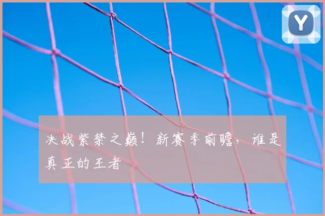 决战紫禁之巅!新赛季前瞻,谁是真正的王者